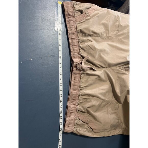 Lane Bryant Womens  26/28 Tan Cotton/Spandex Elastic Waist Shorts Stretch - Picture 5 of 10